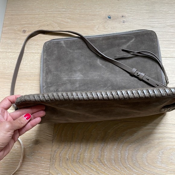 Allsaints suede clutch, shoulder or crossbody bag - Picture 14 of 14